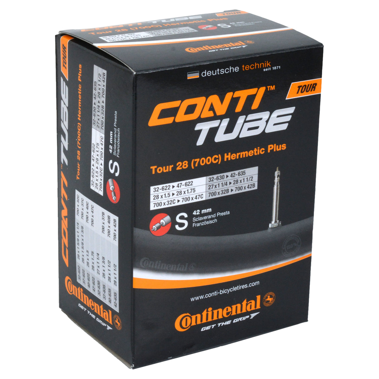 Continental REN TOUR 700x32C-47C PRESTA 42MM inner tube