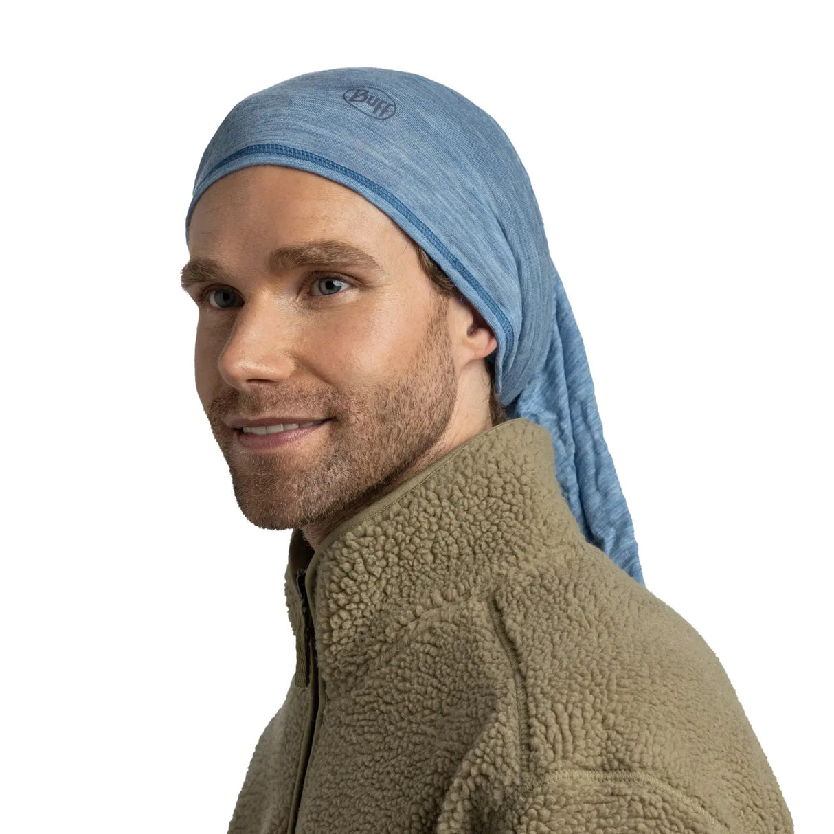 BUFF Merino Lightweight Lake Blue Neck Warmer