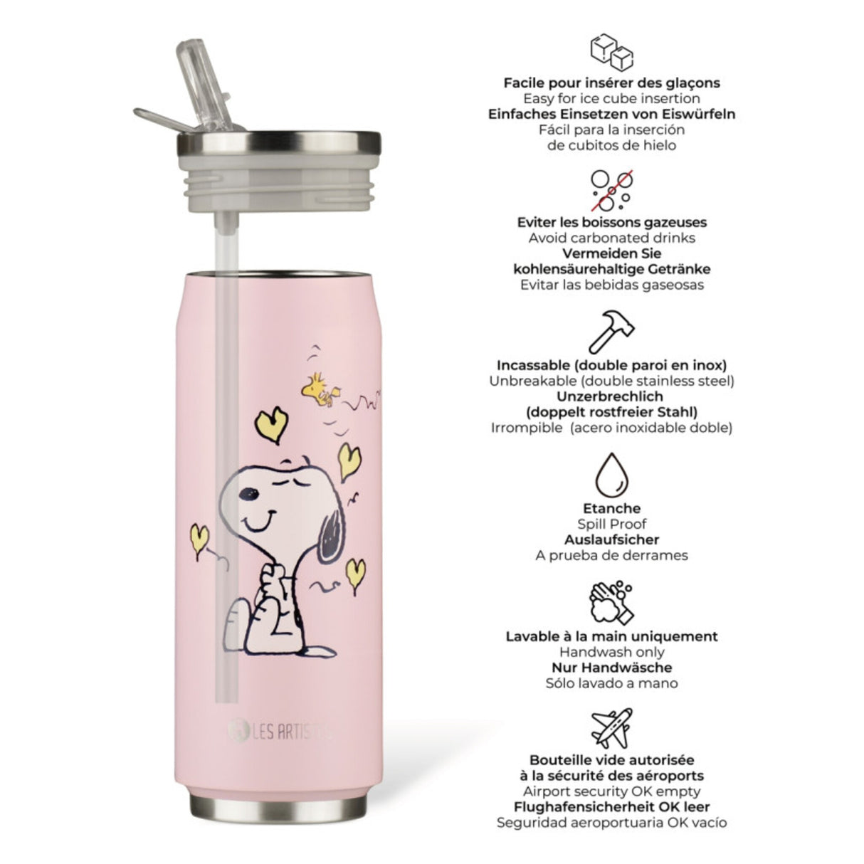 Canette isotherme Les Artistes Enjoy Snoopy 500ml