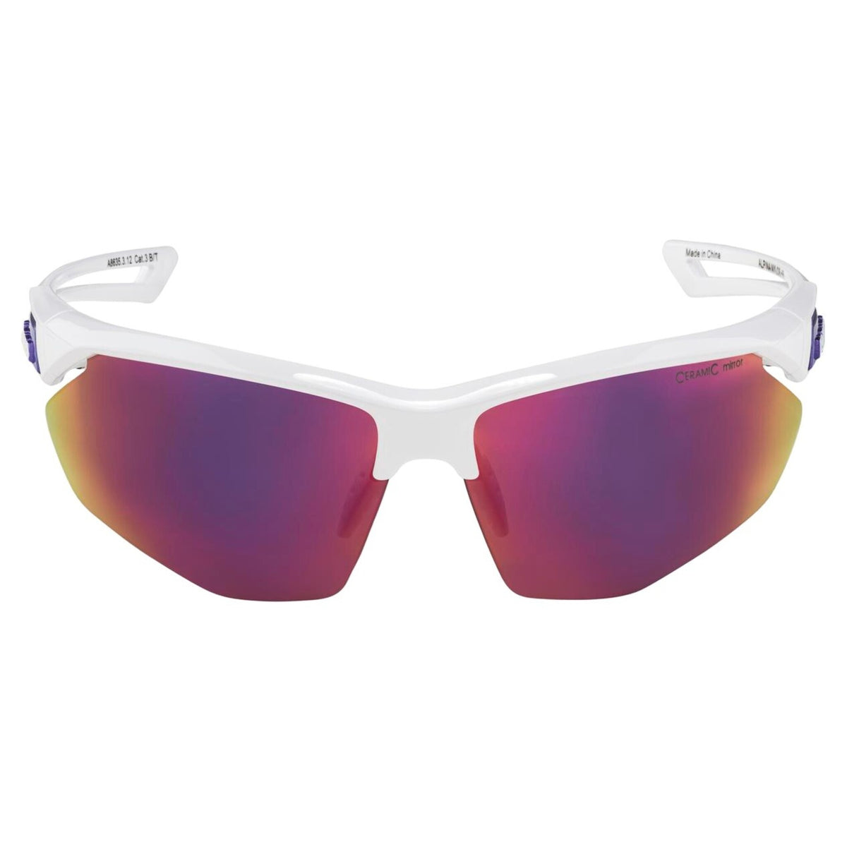 Lunettes ALPINA NYLOS HR White-Purple / Ceramic Mirror Purple