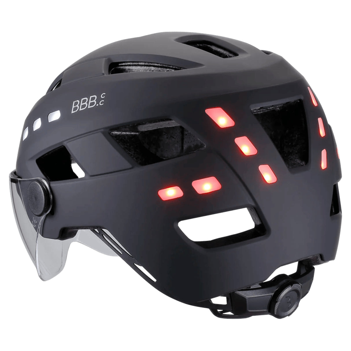 Casque de vélo avec visière BBB District Led Noir