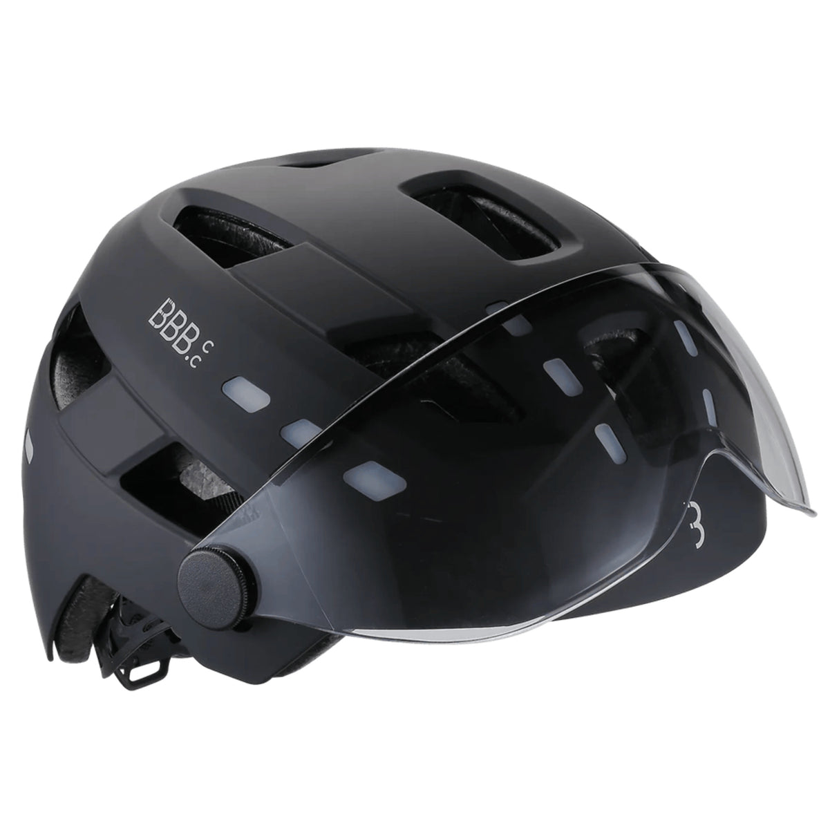 Casque de vélo avec visière BBB District Led Noir