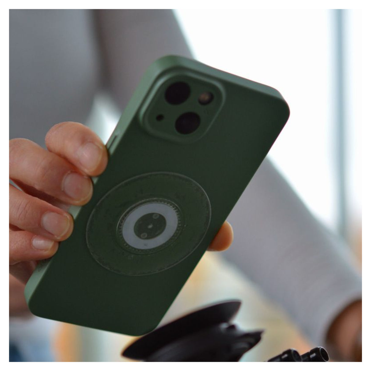 Support smartphone pour vélo Fidlock Uni Phone Patch Clear