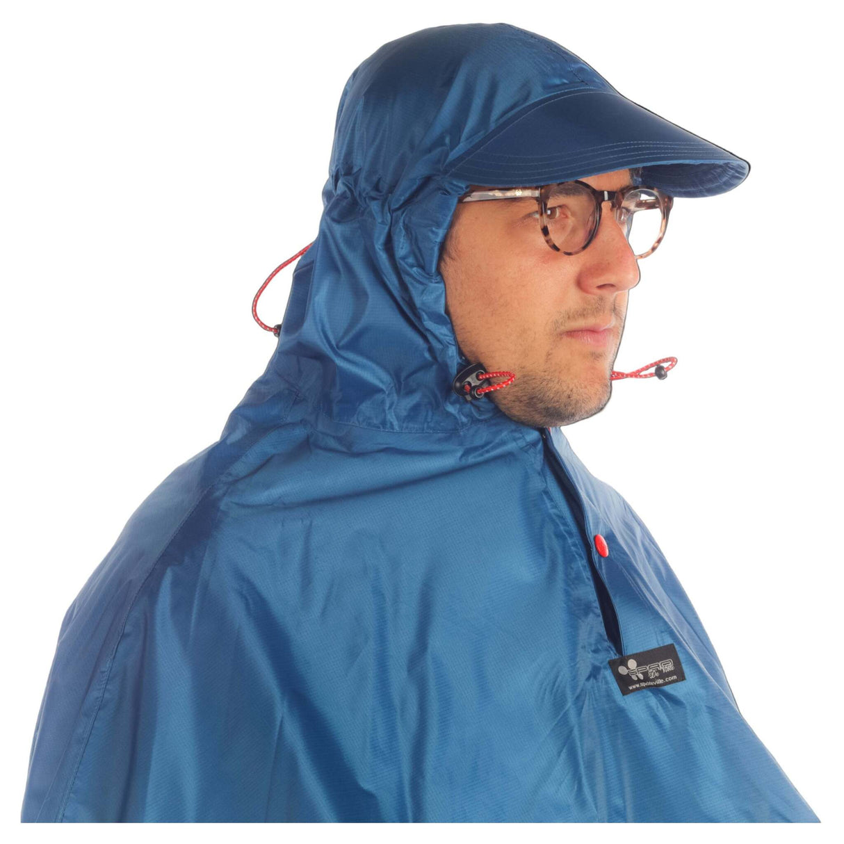 Cape de pluie SPAD DE VILLE Fulap Bleu/Motifs Rouge