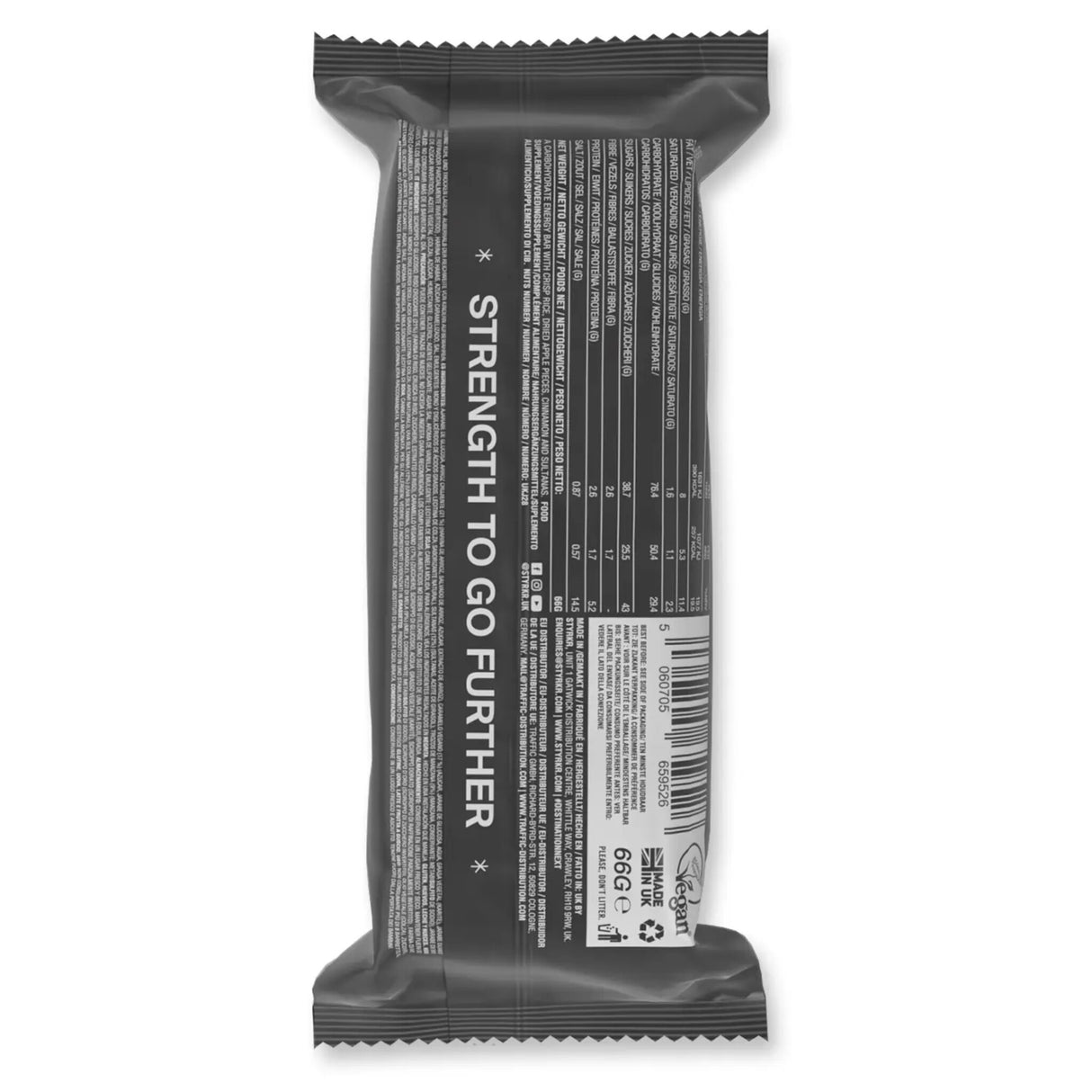 Boîte de 12 barres énergétiques Styrkr BAR50 Pommes, Cannelle, Caramel
