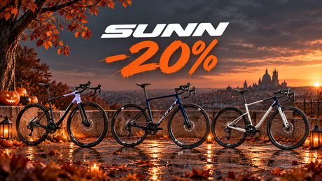 PROMOTION SUNN : -20 % SUR UNE SÉLECTION DE VÉLOS GRAVEL ET ROUTE CHEZ ROUTES&ROADS !