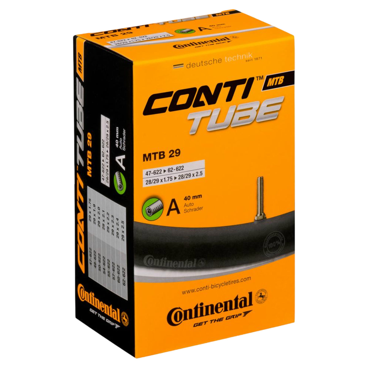 Chambre à air Continental MTB 28/29x1.75-2.5 SCHRADER 40MM