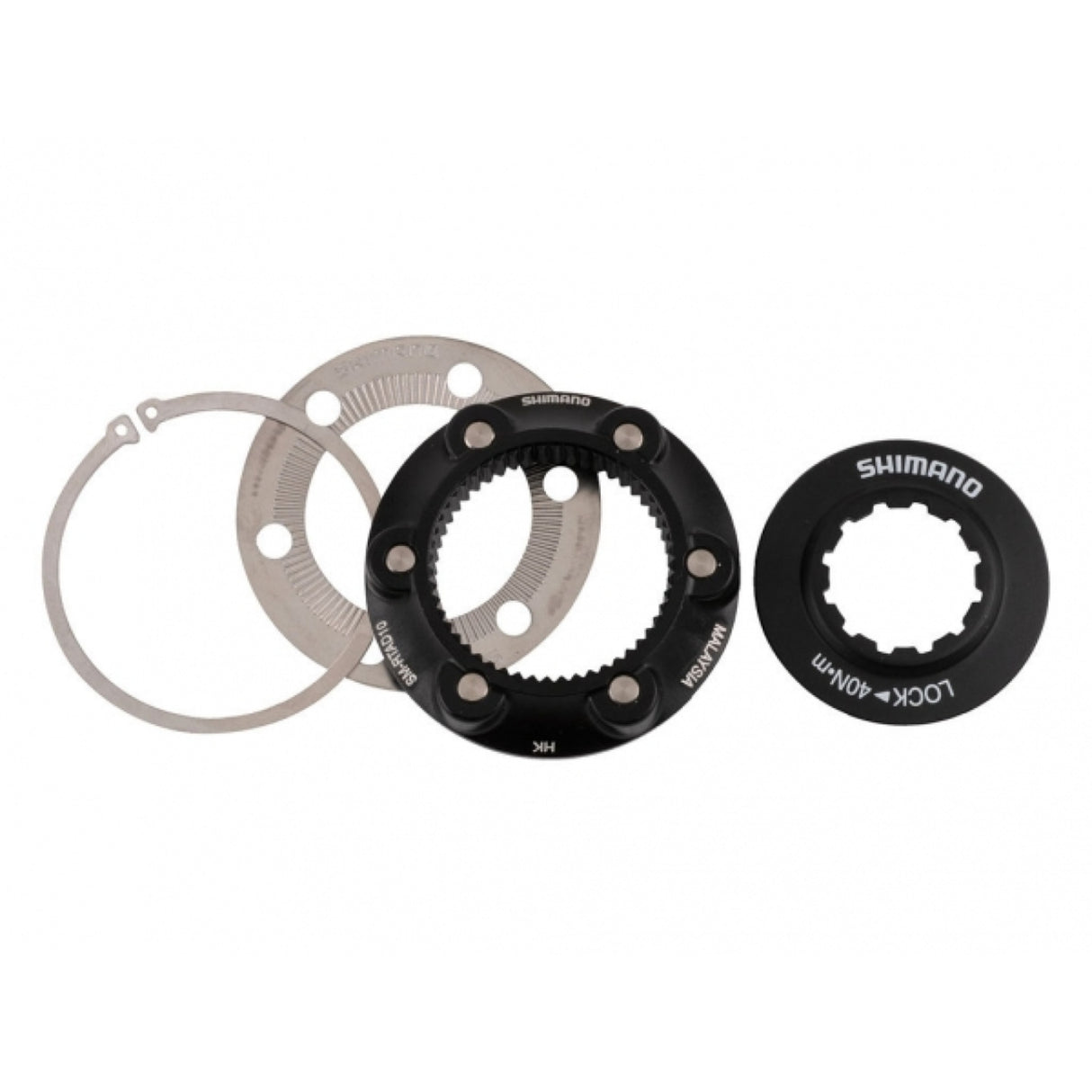 Adaptateur de rotor Shimano pour disque 6 trous sur moyeu Center-Lock (axe 15/20 mm)