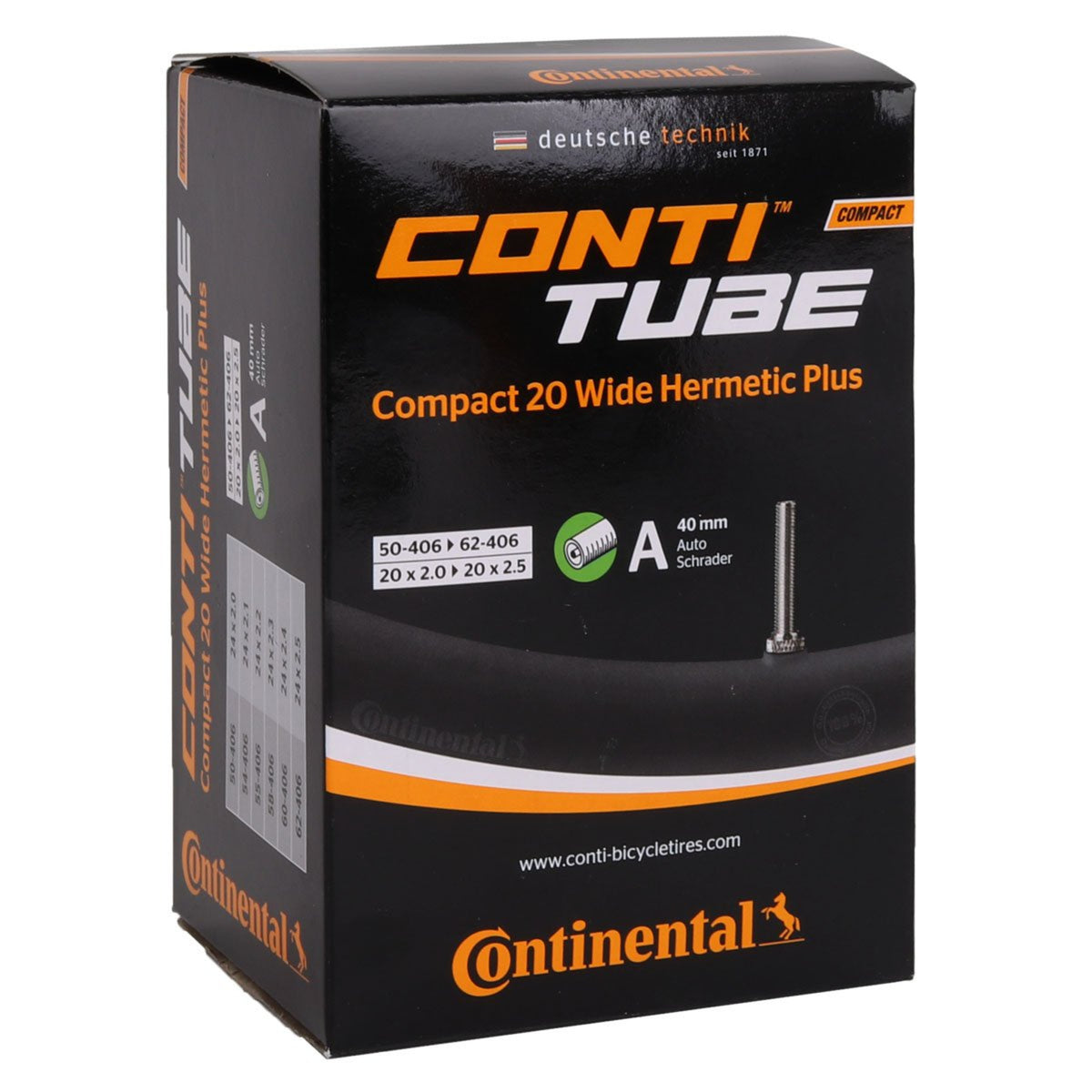 Continental MTB 20" inner tube, Schrader 40 mm (20x32-47)