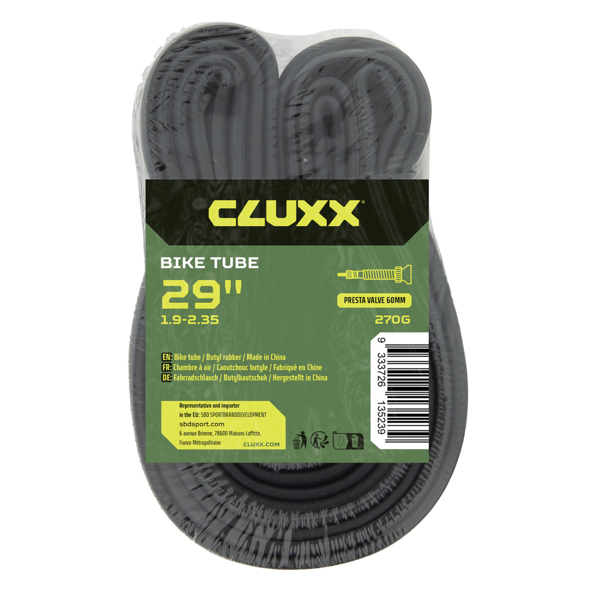 Chambre à air CLUXX Presta (FV60) VTT 29x1.95-2.35