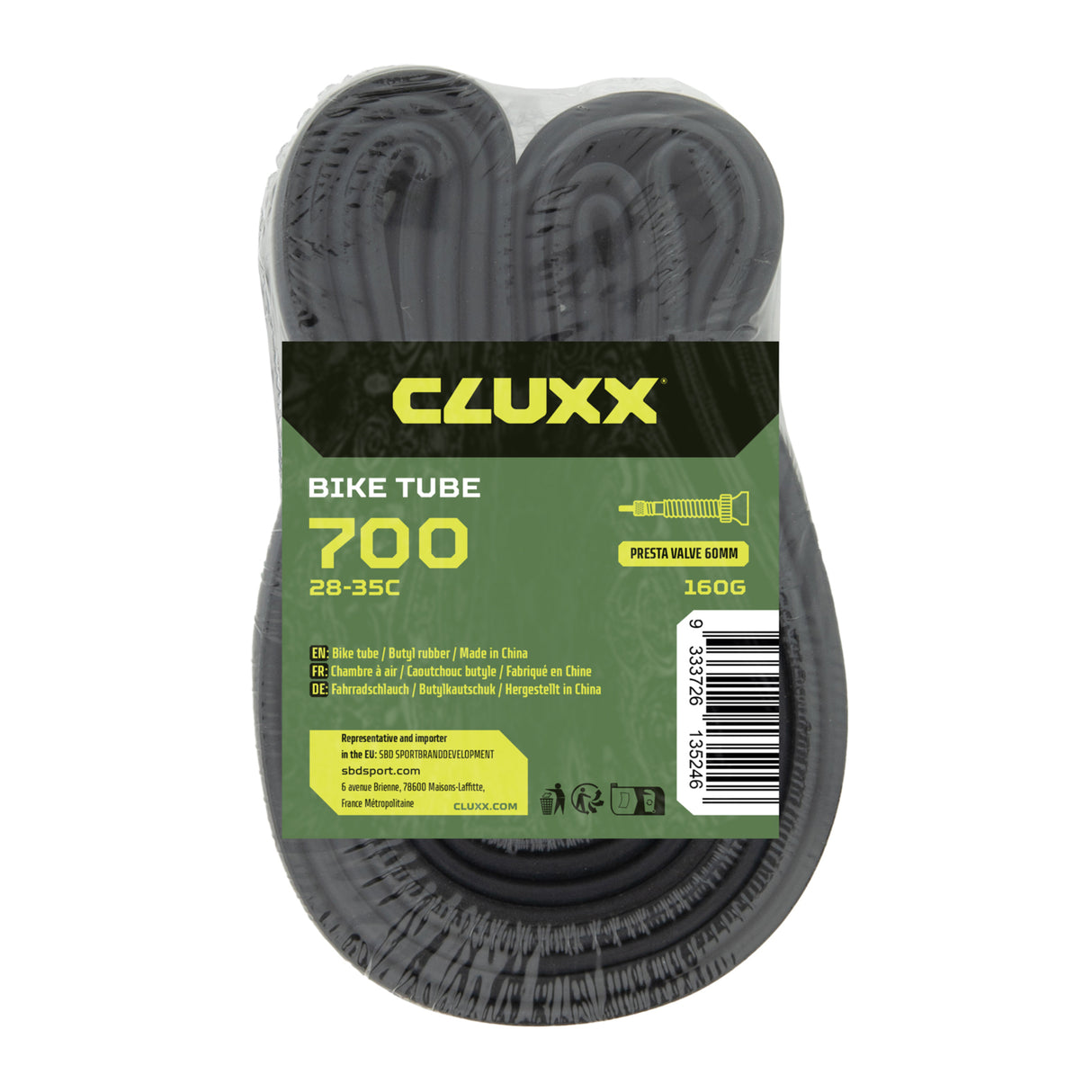 Chambre à air CLUXX Presta (FV60) Route/Gravel