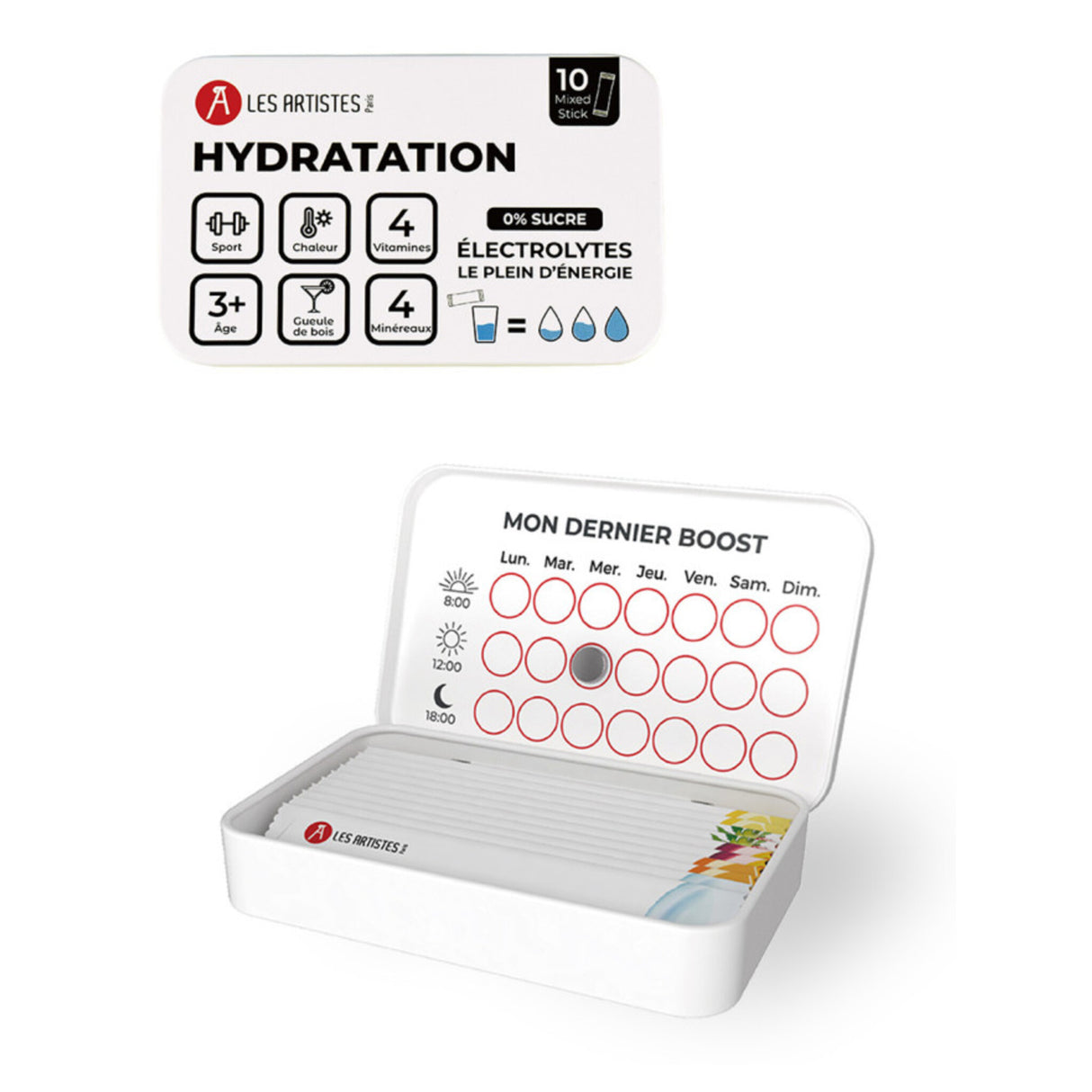 Hydratation électrolytes Les Artistes Travel Pack 10  – Saveurs Mixtes