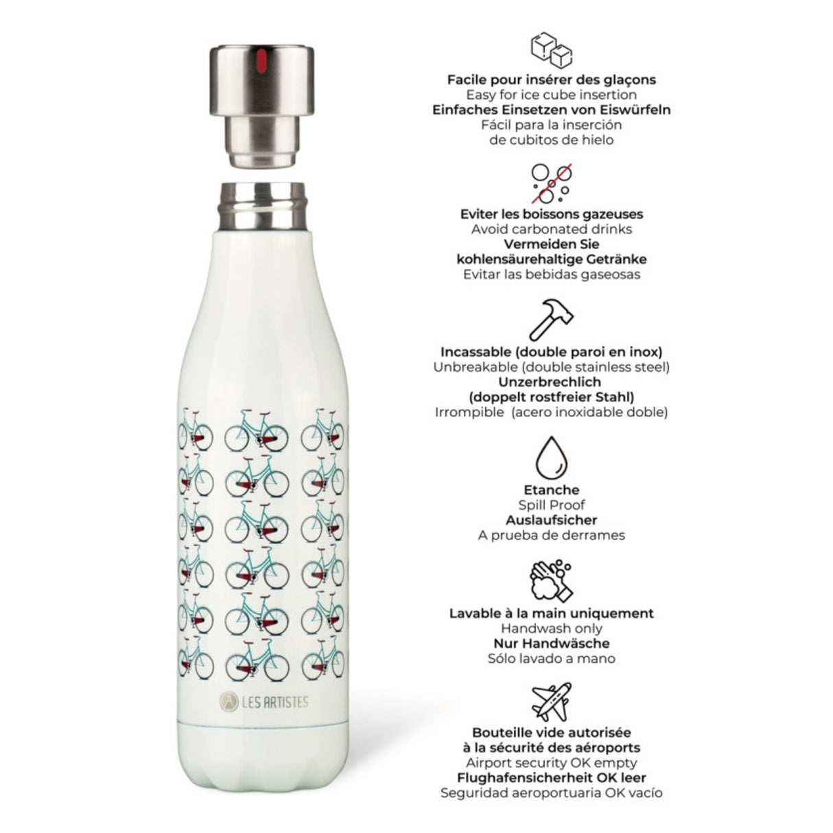 Les Artistes Bicycle 500ml Insulated Bottle