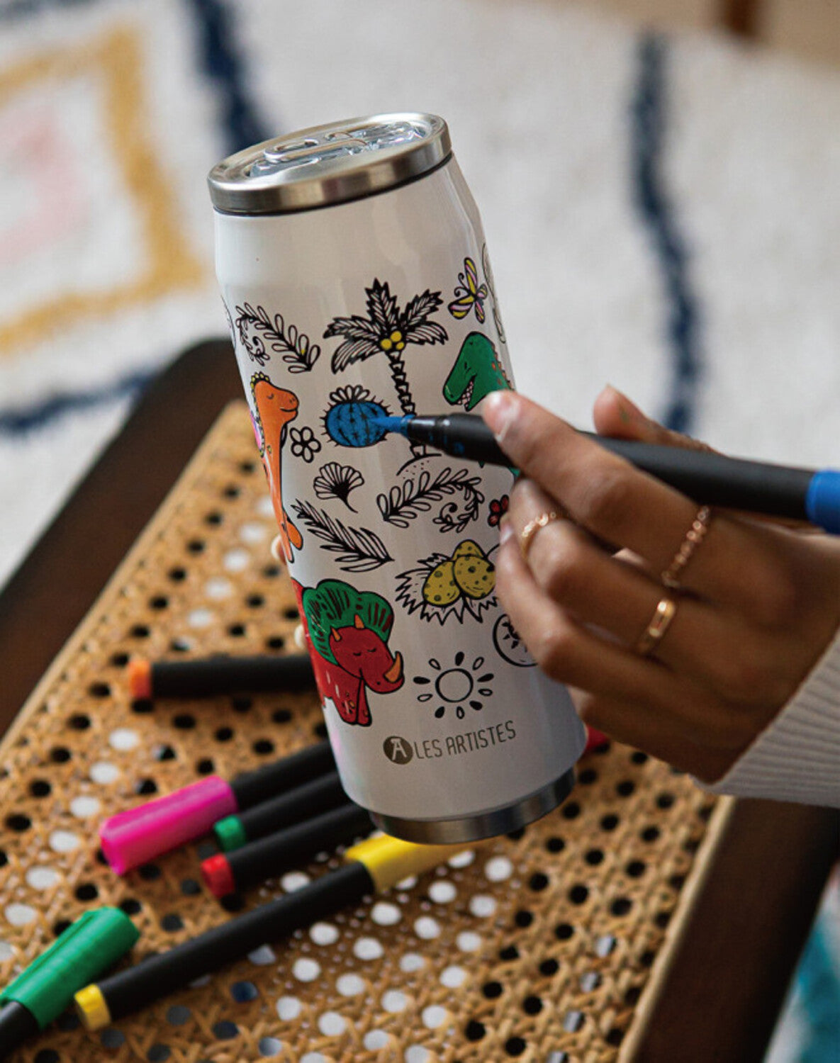 Canette isotherme Les Artistes Creative Dino 500ml