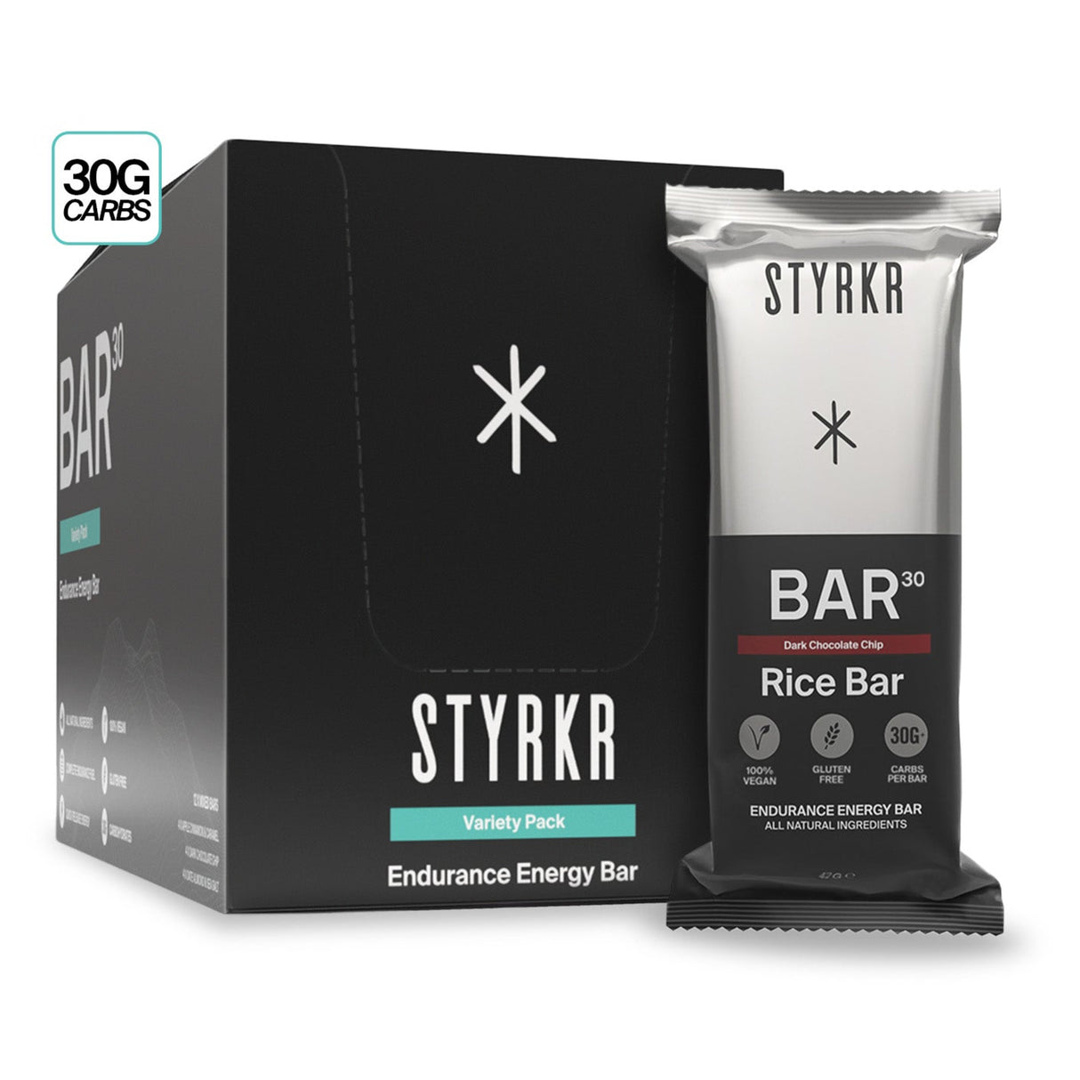 Barre énergétique Styrkr Bar30 Chocolat Noir
