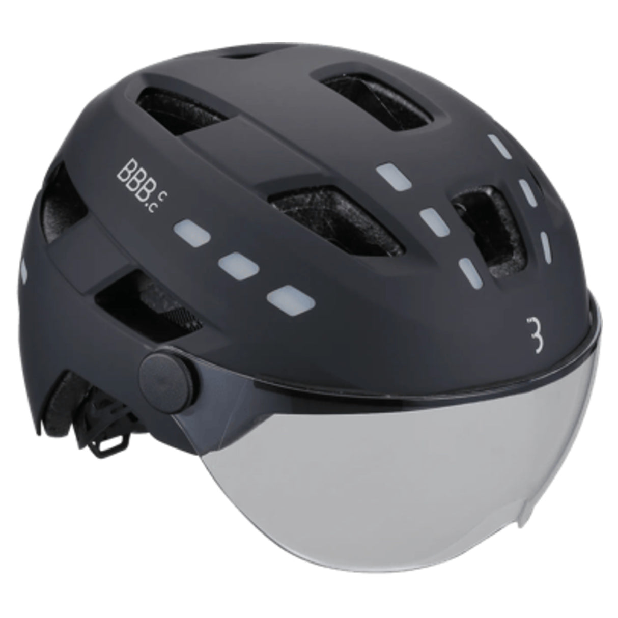 Casque de vélo avec visière BBB District Led Noir