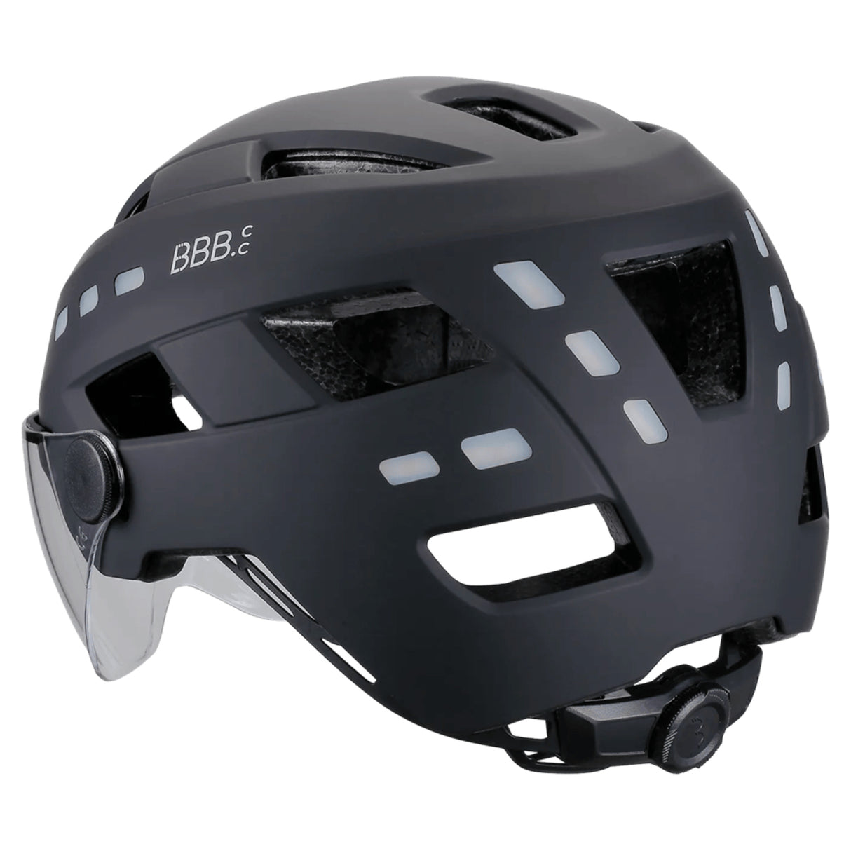 Casque de vélo avec visière BBB District Led Noir