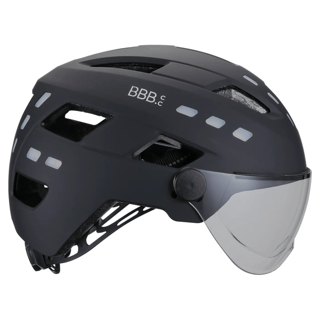 Casque de vélo avec visière BBB District Led Noir