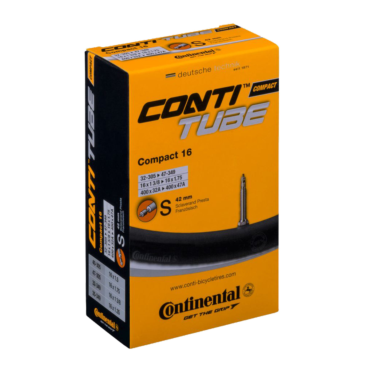 Compact 16 Chambre à air Continental Compact 16 Presta – Routes&Roads