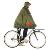 Cape de pluie SPAD DE VILLE Fulap Olive/Motifs Rouge